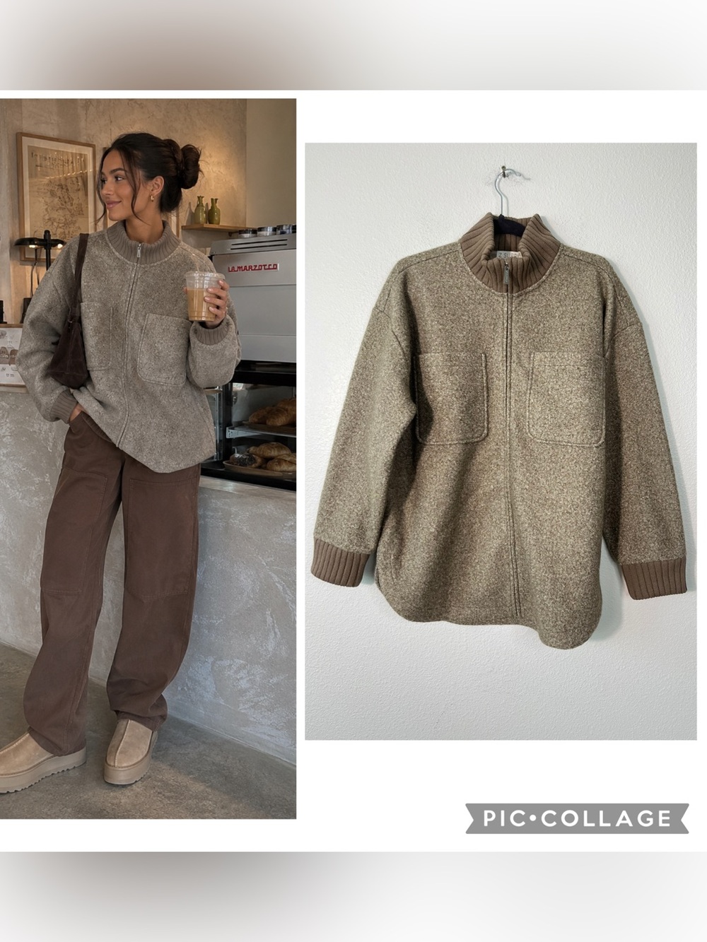 Z Supply Downhill Jacket in Marled Grey Taupe Women’s Size Small NEW